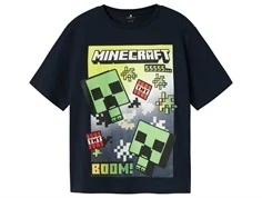 Name It t-shirt navy blazer med Minecraft print